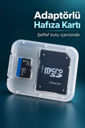 MicroSD Hafıza Kartı 16 GB Adaptörlü Set