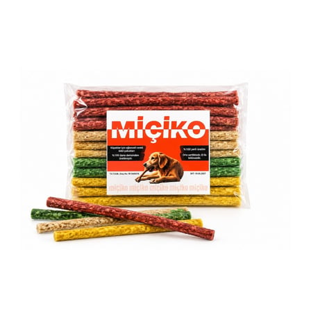 Renkli Munchy Çubuk Köpek Ödülü 12 cm 325 Gram