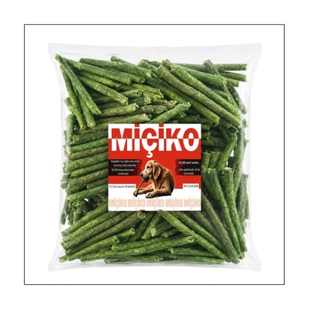 Köpekler İçin Kırık Munchy Ödül Çubuğu 1000Gr Yeşil