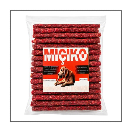 Köpekler İçin XXL Kalın Munchy Ödül Çubuğu 500Gr Kırmızı
