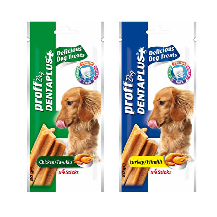 Proff Dog 2Li DentaPlus Diş Sağlığı Kemirme Ödülü Tavuklu ve Hindili