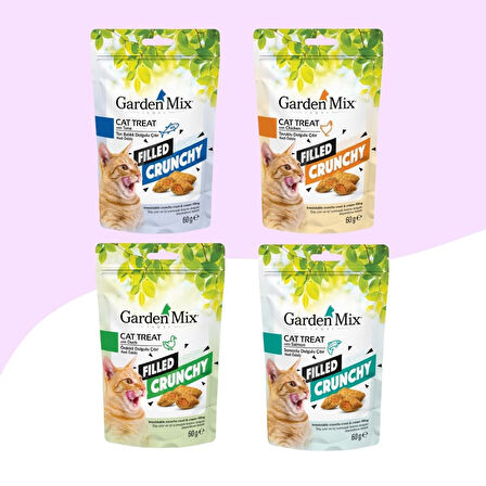 4 Farklı Aromalı Dolgulu Kedi Ödülü 4x60Gr