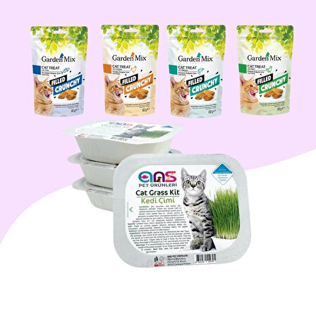 Kedi Ödül ve Çim Seti