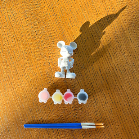 Mickey Mouse Boyanabilir 3D Figür Seti - Boya ve Fırça Dahil Çocuk Hobi Aktivite Kiti