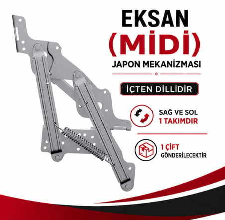 EKSAN(MİDİ)SÜPERJAPON MEKANİZMASI İÇTEN DİLLİDİR(SAG VE SOL 1 TAKIMDIR)
