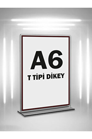 T Tipi A6 Pleksi Föylük Broşürlük-dikey A6 Föylük-10 Lu Paket
