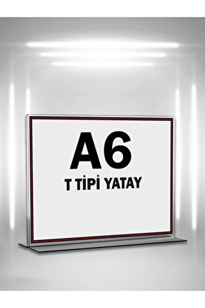 T Tipi A6 Pleksi Föylük Broşürlük-yatay A6 Föylük-20 Li Paket