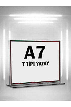T Tipi A7 Pleksi Föylük Broşürlük-yatay A7 Föylük-20 Li Paket