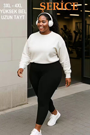 Kadın Büyük Beden MI Emay 7700 Likralı Uzun Battal Tayt