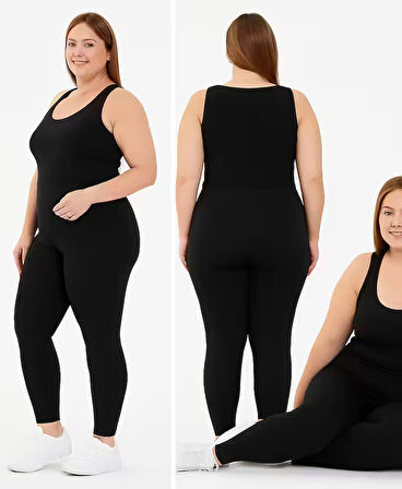 Kadın Büyük Beden MI Emay 7700 Likralı Uzun Battal Tayt