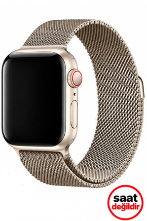 Apple Watch 12-11-10 42mm 6 7 8 9 10 Se Uyumlu 38-40-41mm Paslanmaz Metal Hasır Mıknatıslı Kayış Kordon