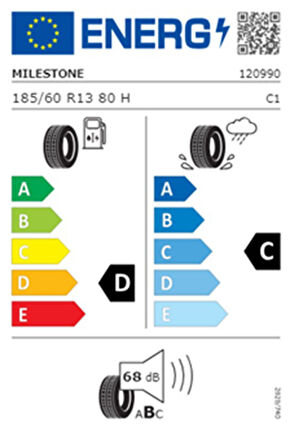 Milestone 185/60 R13 TL 80H CARMILE Yaz Lastiği (Üretim Tarihi:2025)