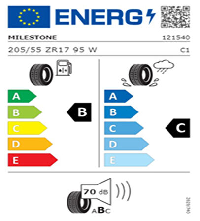Milestone 205/55 ZR17 TL 95W REINF. CARMILE SPORT Yaz Lastiği (Üretim Tarihi:2025) 