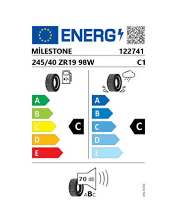 Milestone 245/40 ZR19 TL 98W REINF. CARMILE SPORT Yaz Lastiği (Üretim Tarihi:2025)  