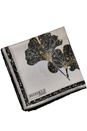 Mısırlı Eşarpları Cocoon Twill ( Tivil ) Yaprak Desenli Eşarp