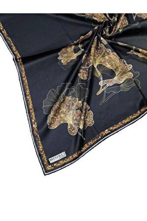 Mısırlı Eşarpları Cocoon Twill ( Tivil ) Yaprak Desenli Eşarp