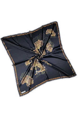 Mısırlı Eşarpları Cocoon Twill ( Tivil ) Yaprak Desenli Eşarp