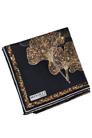 Mısırlı Eşarpları Cocoon Twill ( Tivil ) Yaprak Desenli Eşarp