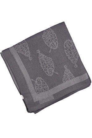 Bantlı Prenses Yaprak Desenli Eşarp