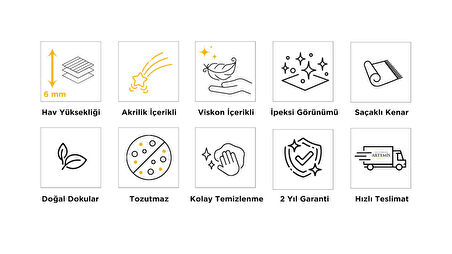 Artemis Halı Mina 03026A Gri Gold Çerçeve Desen Halı