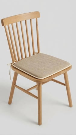 BAHÇE BALKON MUTFAK KREŞ SANDALYE MİNDERİ FERMUARLI 40X40 6 ADET DÜZ KAHVERENGİ 5 CM GRİ SÜNGER
