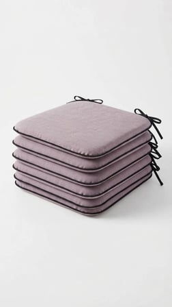 BAHÇE BALKON MUTFAK KREŞ SANDALYE MİNDERİ FERMUARLI 40X40 6 ADET DÜZ PEMBE 5 CM GRİ SÜNGER