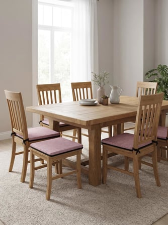 BAHÇE BALKON MUTFAK KREŞ SANDALYE MİNDERİ FERMUARLI 40X40 6 ADET DÜZ PEMBE 5 CM GRİ SÜNGER