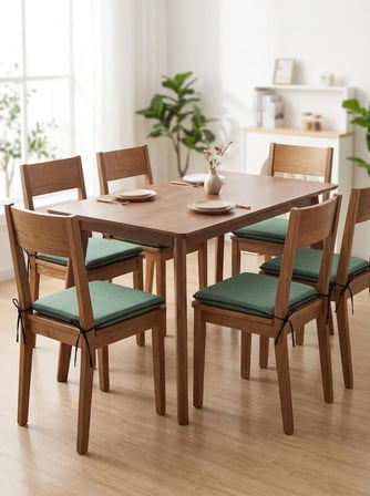 BAHÇE BALKON MUTFAK KREŞ SANDALYE MİNDERİ FERMUARLI 40X40 6 ADET DÜZ YEŞİL 5 CM GRİ SÜNGER