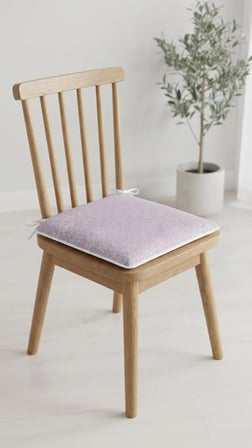 BAHÇE BALKON MUTFAK KREŞ SANDALYE MİNDERİ FERMUARLI 40X40 6 ADET LİLA ÇİÇEKLİ 5 CM GRİ SÜNGER
