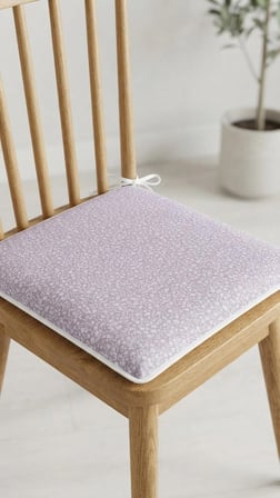 BAHÇE BALKON MUTFAK KREŞ SANDALYE MİNDERİ FERMUARLI 40X40 6 ADET LİLA ÇİÇEKLİ 5 CM GRİ SÜNGER