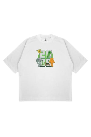 Unisex Oversize 2009 MINECRAFT Baskılı Boxy Fit Kalın Kumaşlı (240gsm) T-shirt