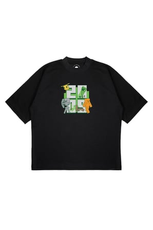 Unisex Oversize 2009 MINECRAFT Baskılı Boxy Fit Kalın Kumaşlı (240gsm) T-shirt