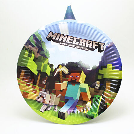 MİNECRAFT TEMALI KARTON TABAK VE BARDAK SETİ 8+8 ADET