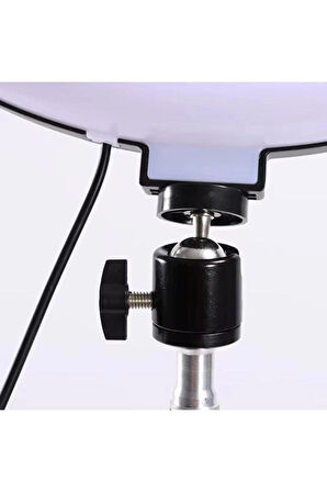 LED Ring Light Işıklı Tripod ve Telefon Tutucu – 3 Işık Modu, USB Bağlantılı, Makyaj ve Canlı Yayın İçin Profesyonel Aydınlatma