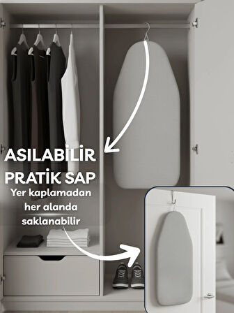 Beylini Mini Ütü Masası Pratik Konforlu Taşınabilir Portatif Hafif Asılabilir Seyahat Kompakt Ütü Masa 40x90