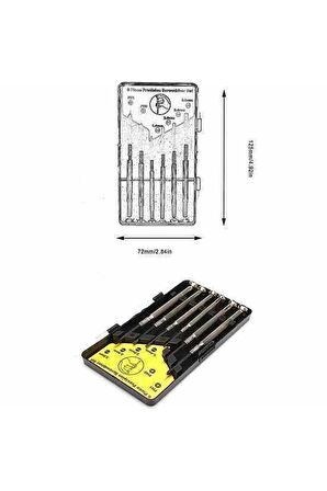 6 Parça Mini Saatçi Ve Telefoncu Onarım Tornavida Seti
