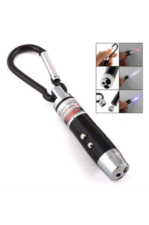 lık Işıklı lık 3 Fonksyonlu Lazer Led Fener