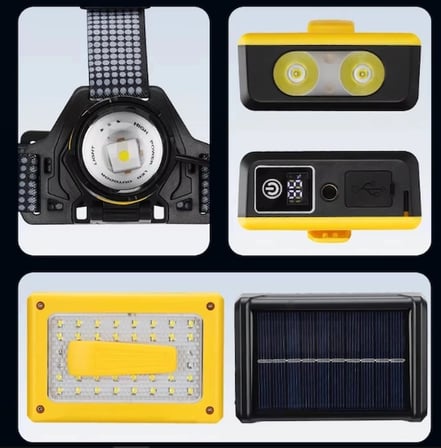 F.B.I Pro F-3003 Alüminyum PM10-TG LED Type-C Power ve Solar Şarjlı Kamp Kafa Feneri