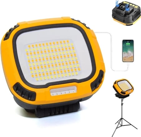 Wison WS-582 Power Özellikli Tripod Bağlantılı Mıknatıslı 3500 Lümen USB Şarjlı Çalışma Feneri