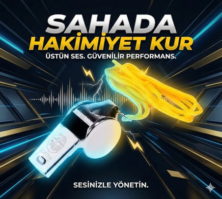 Metal Ipli Hakem ve Deprem Düdüğü (24'lü)