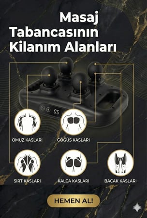 4 Başlıklı Masaj sı - Ergonomik Derin Doku Sırt ve Boyun Masaj Aleti Ağrı ve Sızı
