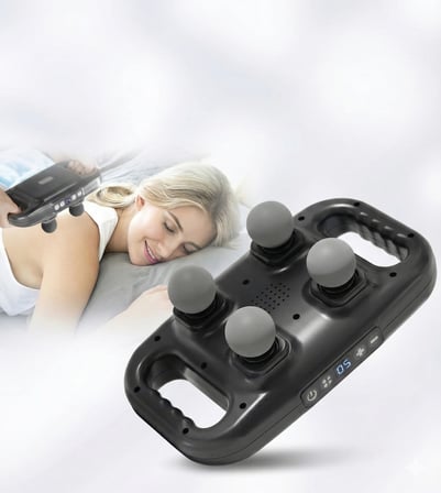 4 Başlıklı Masaj sı - Ergonomik Derin Doku Sırt ve Boyun Masaj Aleti Ağrı ve Sızı