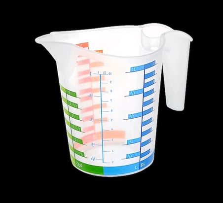Ölçü Kabı Dereceli Renkli 1000 ML + 300 ML Set