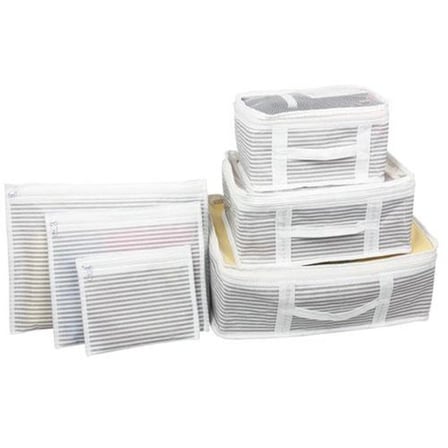 Bul İçi Düzenleyici Valiz  Organizer 6 lı Set - Çizgili