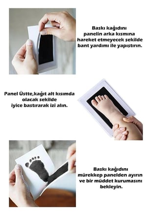 Bebek El Ayak Izi Fotoğraf si El Ayak İzi Kalıbı Seti