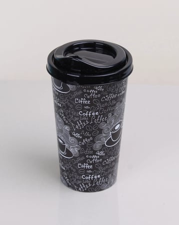 Bardağı - Kapaklı Desenli 650ML