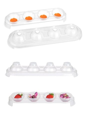 Tabanlı 4 Bölmeli Şeffaf Buz Kalıbı Yuvarlak Buzluk