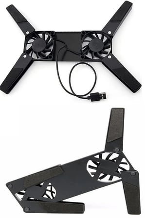 2 Fanlı Notebook Soğutucu Portatif Katlanabilir Laptop Soğutucu Fan Usbli Stand Biisayar Fanı