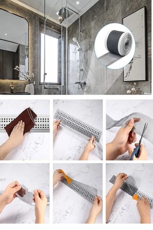 4 Metre Yapışkanlı Banyo Gider Koruyucu  Toplayıcı – Gider Böcek Koruyucu Gider Süzgeci