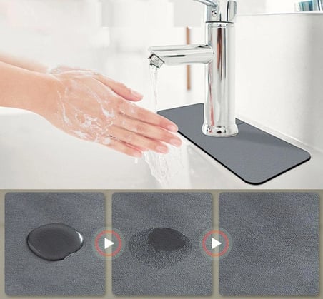 Su Emici Sihirli  Banyo Musluk Matı Labo Kenar Matı